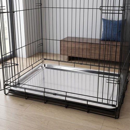 Stainless steel dog crate - steel,